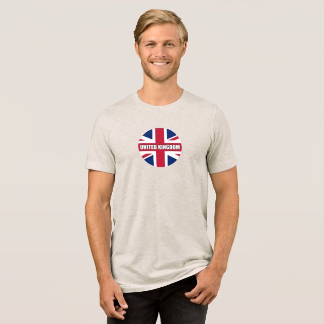 United Kingdom Flag Tri-Blend Shirt (Front Full)