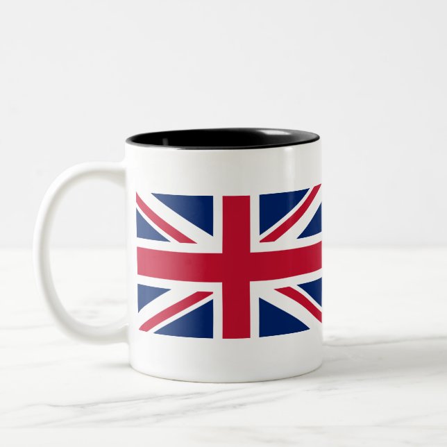 United Kingdom Flag Two-Tone Coffee Mug (Left)