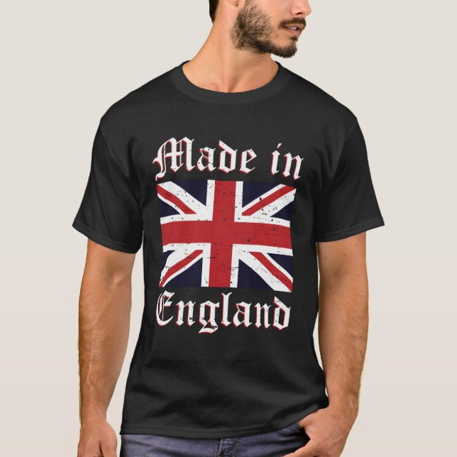 United Kingdom Flag Union Jack Made In England T-Shirt (Front)
