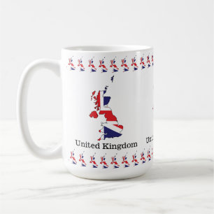 United Kingdom Flag Within Map Design - Souvenirs Coffee Mug