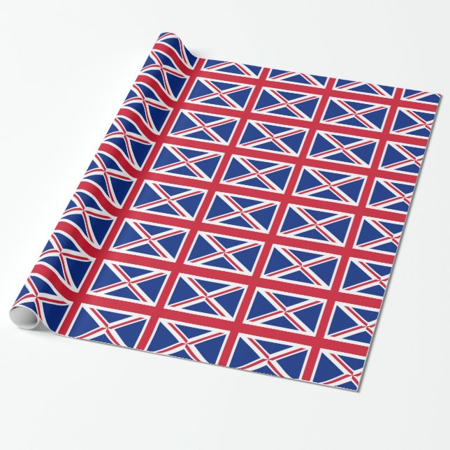 United Kingdom Flag Wrapping Paper (Unrolled)