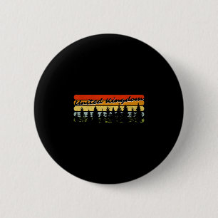 United Kingdom Forest Sunset Trees Cabin Vacation 6 Cm Round Badge