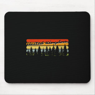 United Kingdom Forest Sunset Trees Cabin Vacation Mouse Pad
