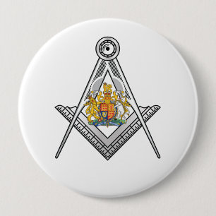 United Kingdom freemasonry sign 10 Cm Round Badge