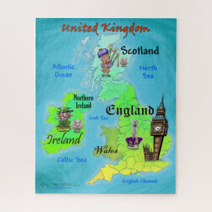 United Kingdom Fun Map Jigsaw Puzzle