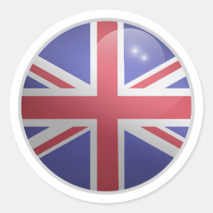 United Kingdom Glossy Circle Flag Classic Round Sticker