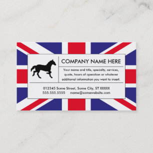united kingdom horse business card