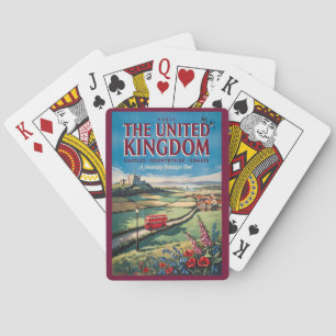 United Kingdom Landscape Illustration Travel Art Playing Cards