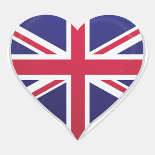 United Kingdom love flag pride heart sticker