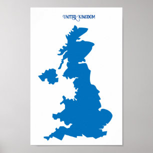 United Kingdom Map Poster