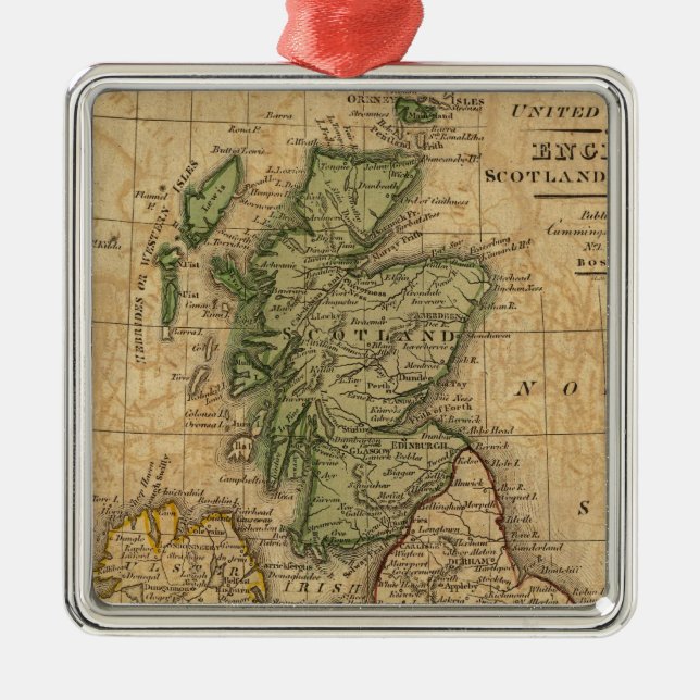 United Kingdom of England, Scotland and Ireland Metal Ornament (Front)