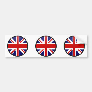 United Kingdom quality Flag Circle Bumper Sticker
