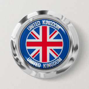 United Kingdom Round Emblem 7.5 Cm Round Badge