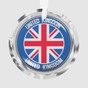 United Kingdom Round Emblem Ornament