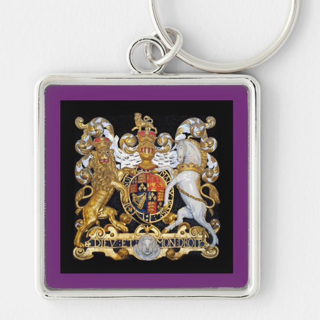 United Kingdom Royal Coat of Arms. Key Ring (Front)