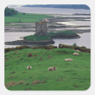 United Kingdom, Scotland, Isle of Skye, old Square Sticker