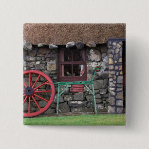 United Kingdom, Scotland, Isle of Skye, stone 15 Cm Square Badge