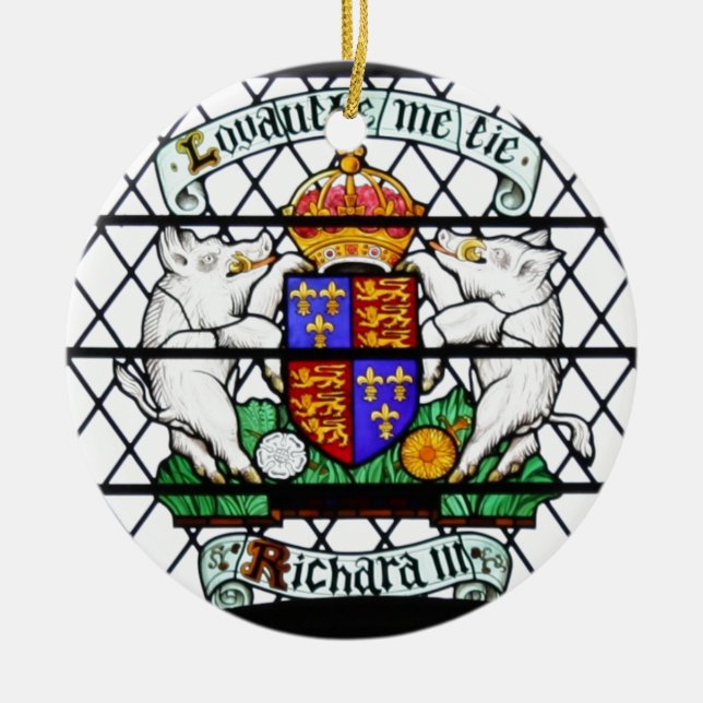 UNITED KINGDOM STAINED GLASS RICHARD III CERAMIC ORNAMENT (Front)