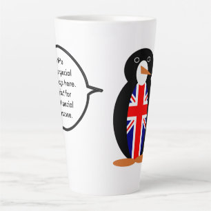 United Kingdom Talking Ms. Penguin Latte Mug