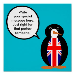 United Kingdom Talking Ms. Penguin Poster