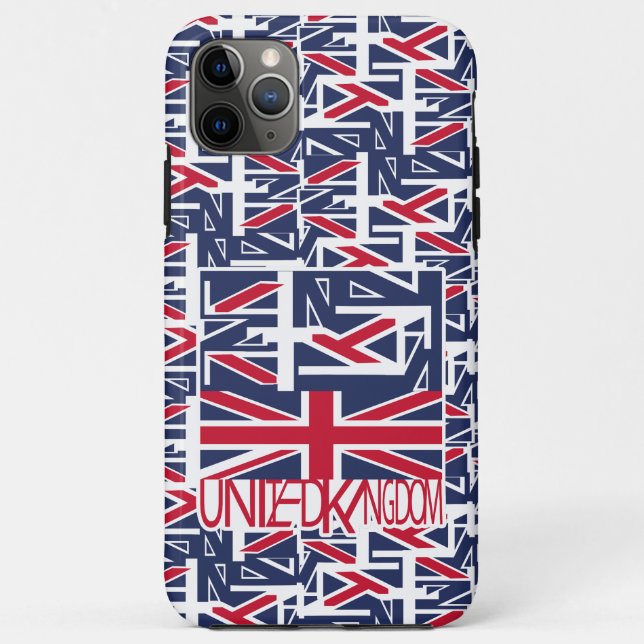United Kingdom UK flag BY MASANSER PIXELAT Case-Mate iPhone Case (Back)