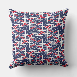United Kingdom UK flag BY MASANSER PIXELAT Cushion