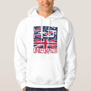United Kingdom UK flag BY MASANSER PIXELAT Hoodie