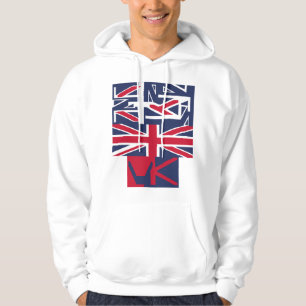 United Kingdom UK flag BY MASANSER PIXELAT Hoodie