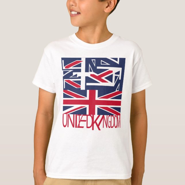 United Kingdom UK flag BY MASANSER PIXELAT T-Shirt (Front)