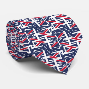 United Kingdom UK flag BY MASANSER PIXELAT Tie