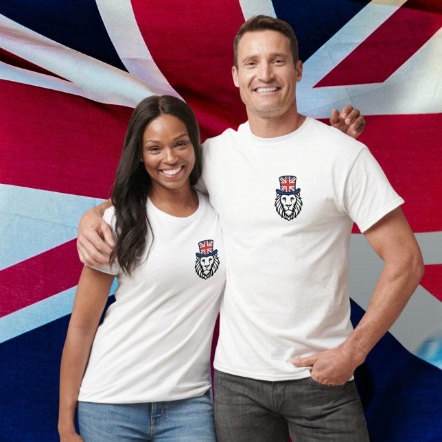 United Kingdom Union Flag Lion T-Shirt (United Kingdom Union Flag Lion T-Shirt by Ricaso. A patriotic bold and stylish British themed shirt )