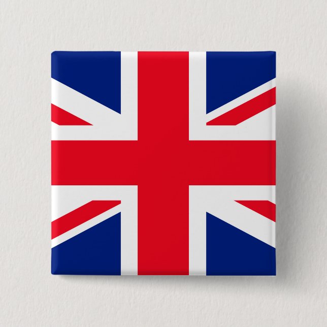 United Kingdom Union Jack Flag 15 Cm Square Badge (Front)