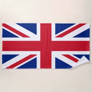 United Kingdom Union Jack Flag Beach Towel