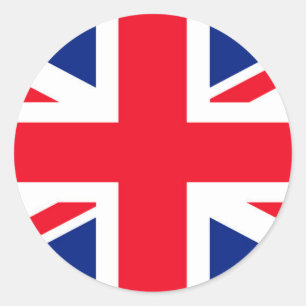 United Kingdom Union Jack Flag Classic Round Sticker