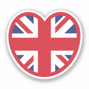 United Kingdom Union Jack Flag Heart