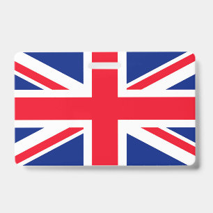 United Kingdom Union Jack Flag ID Badge