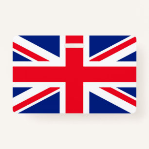 United Kingdom Union Jack Flag ID Badge