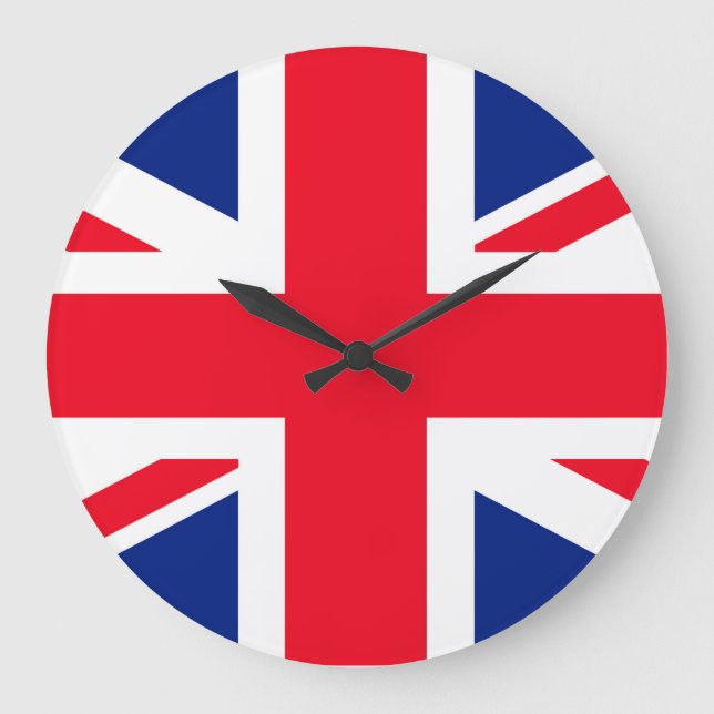 United Kingdom Union Jack Flag Large Clock (Front)