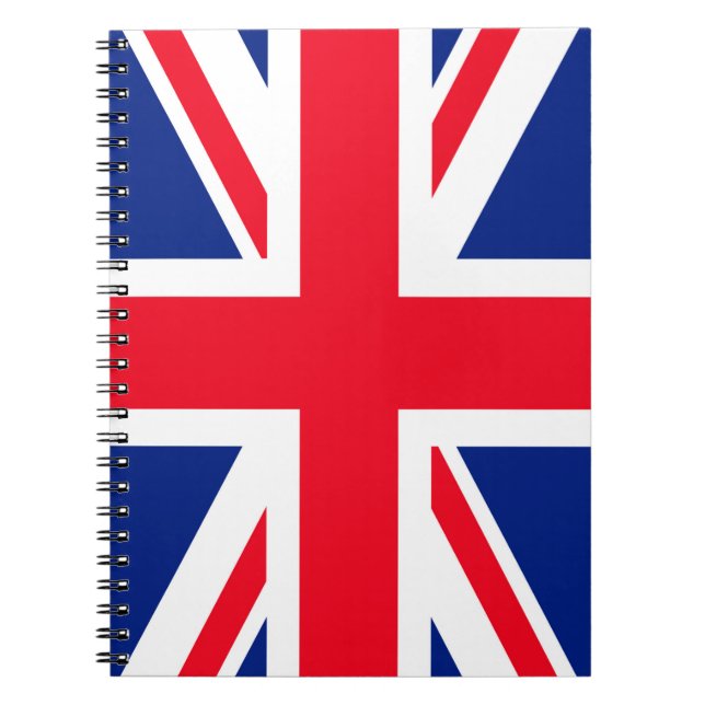 United Kingdom Union Jack Flag Notebook (Front)