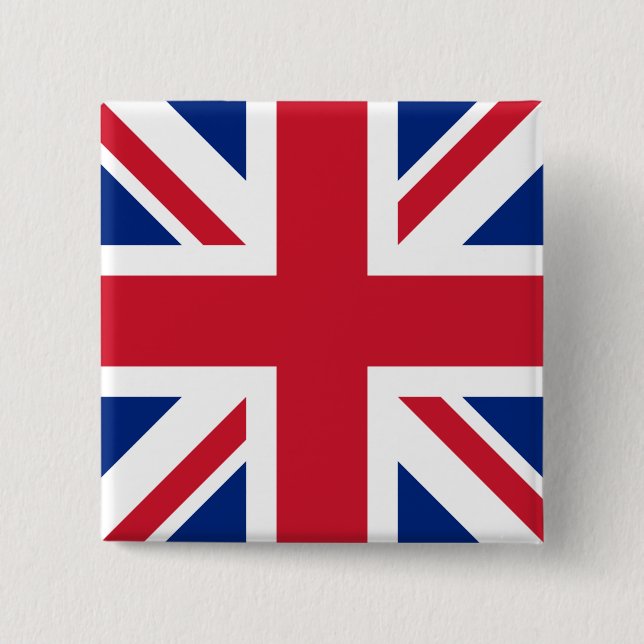 United Kingdom Union Jack Flag of British Colonies 15 Cm Square Badge (Front)