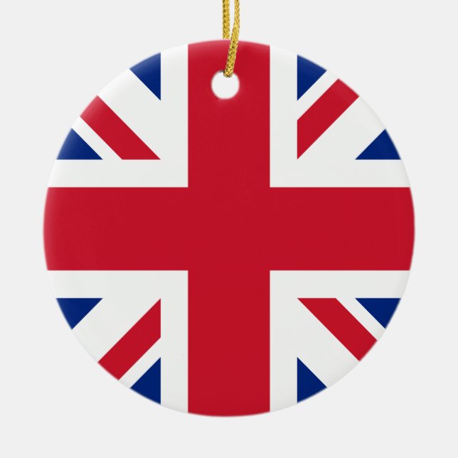 United Kingdom Union Jack Flag of British Colonies Ceramic Ornament (Front)