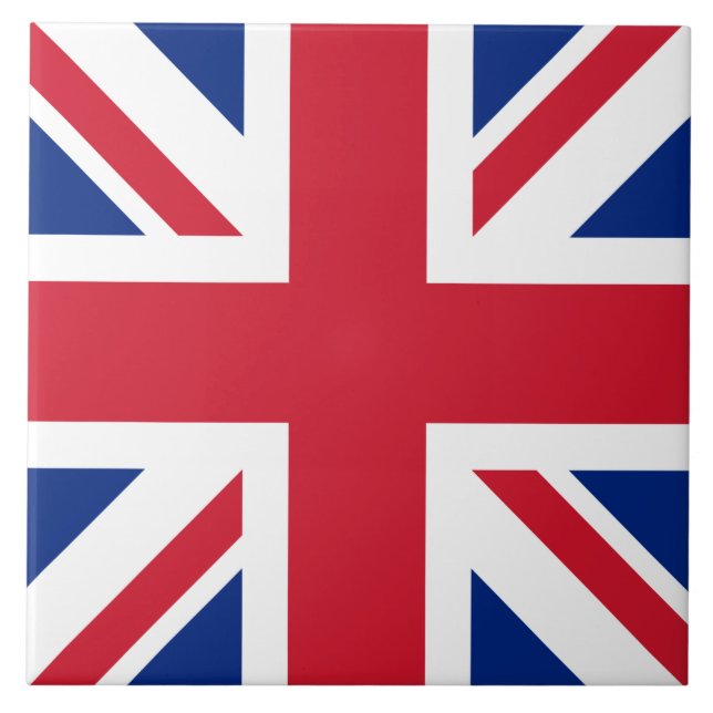 United Kingdom Union Jack Flag of British Colonies Ceramic Tile (Front)