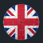 United Kingdom Union Jack Flag of British Colonies Dartboard<br><div class="desc">The Union Jack, a tapestry woven with threads of history, flutters proudly, a symbol of a nation forged in unity. Its story begins in 1606, when King James VI of Scotland ascended to the English throne as King James I. To commemorate the union of these two kingdoms, he commissioned a...</div>