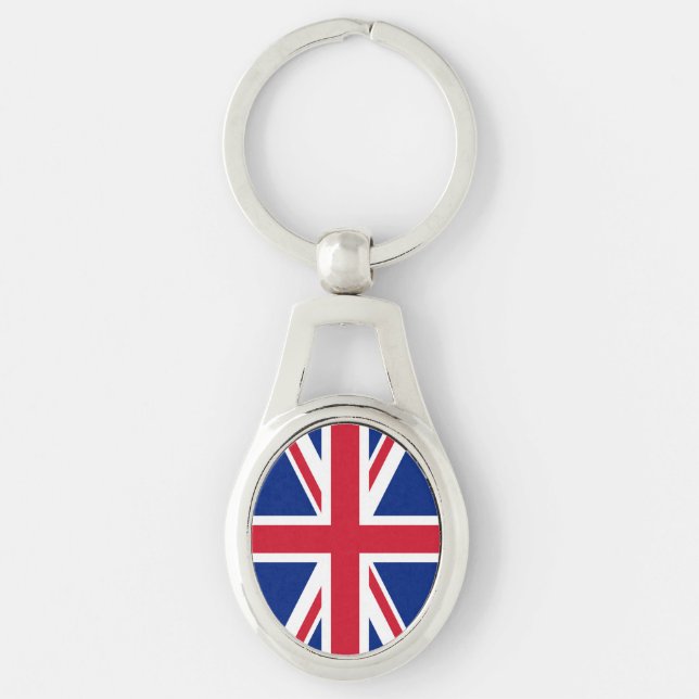 United Kingdom Union Jack Flag of British Colonies Key Ring (Front)