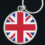 United Kingdom Union Jack Flag of British Colonies Key Ring<br><div class="desc">The Union Jack, a tapestry woven with threads of history, flutters proudly, a symbol of a nation forged in unity. Its story begins in 1606, when King James VI of Scotland ascended to the English throne as King James I. To commemorate the union of these two kingdoms, he commissioned a...</div>