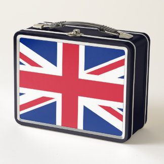 United Kingdom Union Jack Flag of British Colonies Metal Lunch Box