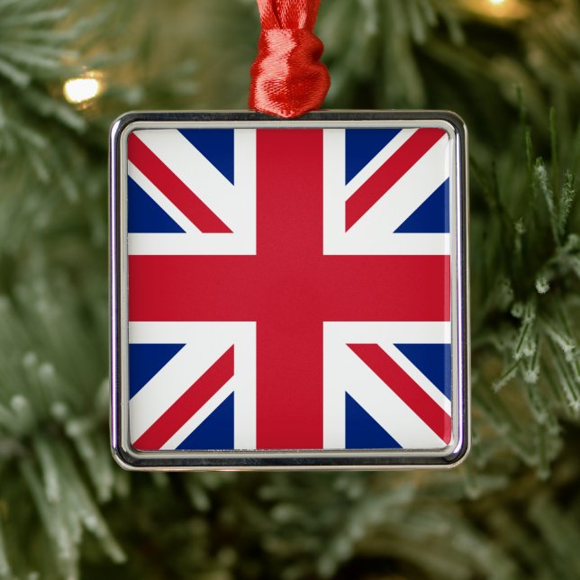 United Kingdom Union Jack Flag of British Colonies Metal Ornament (Tree)