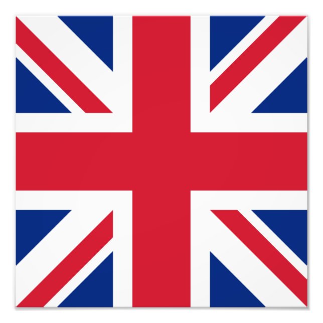 United Kingdom Union Jack Flag of British Colonies Photo Print (Front)