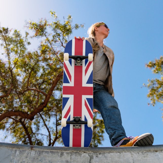 United Kingdom Union Jack Flag of British Colonies Skateboard (Outdoor 1)