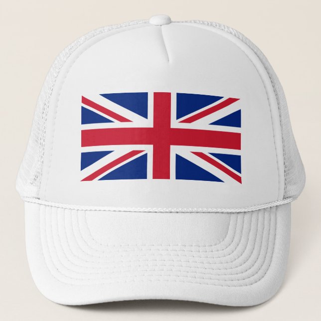 United Kingdom Union Jack Flag of British Colonies Trucker Hat (Front)